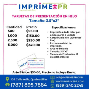 Tarjeta de Presentación Hilo